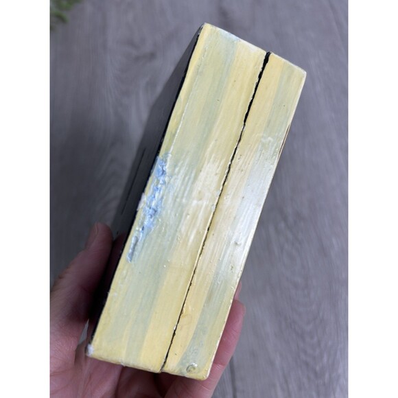 Vintage Hand Painted Wood Paper Mache Lacquered Coaster Set Winter Snowman READ - Picture 8 of 9